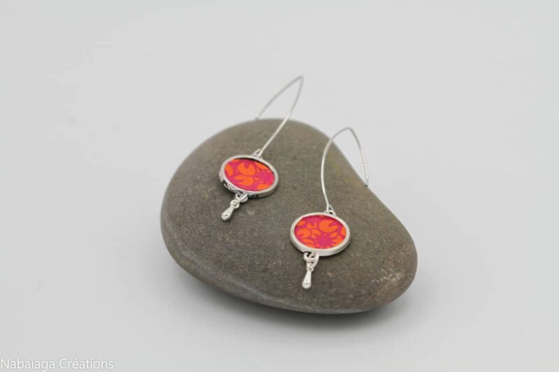 Boucles d'oreilles Les Elégantes Fushia Sanguine