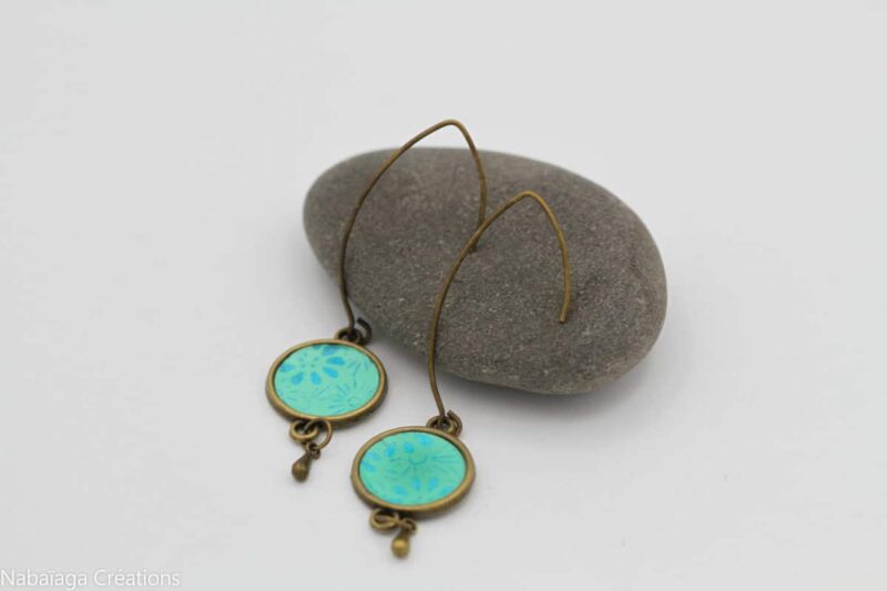 Boucles d'oreilles Les Elégantes vert d'eau