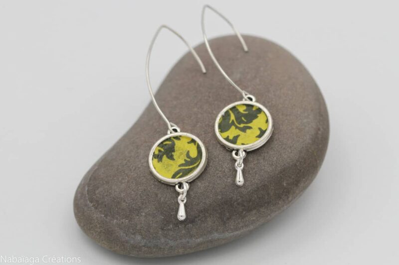 Boucles d'oreilles Les Elégantes vert victorien