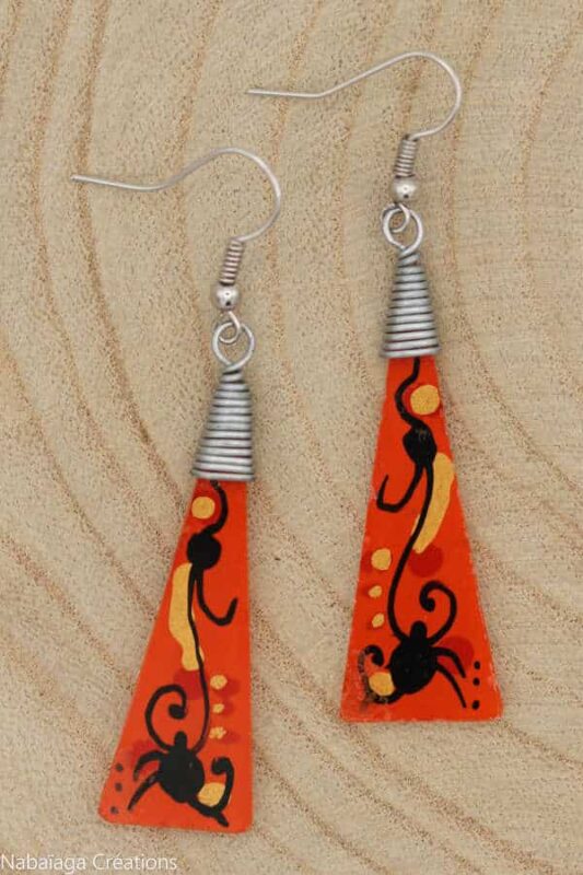 Boucles d'oreilles en verre La Danse