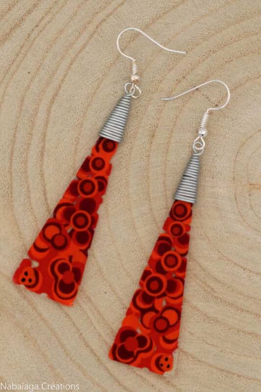Boucles d'oreilles en verre