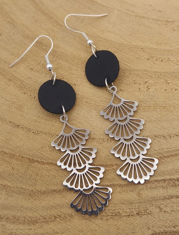 Boucles d'oreilles Chambre à Air argentées "Otl"