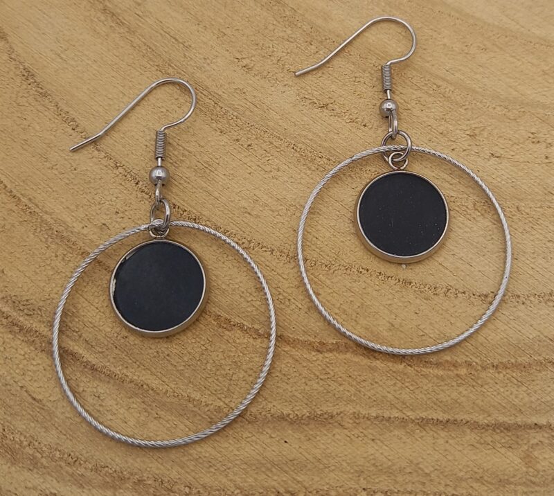 Boucles D’oreilles Chambre À Air Argentées “Les Alpais”