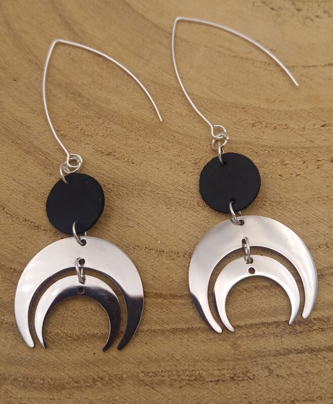 Boucles D’oreilles Chambre À Air Argentées “Les Pirates”