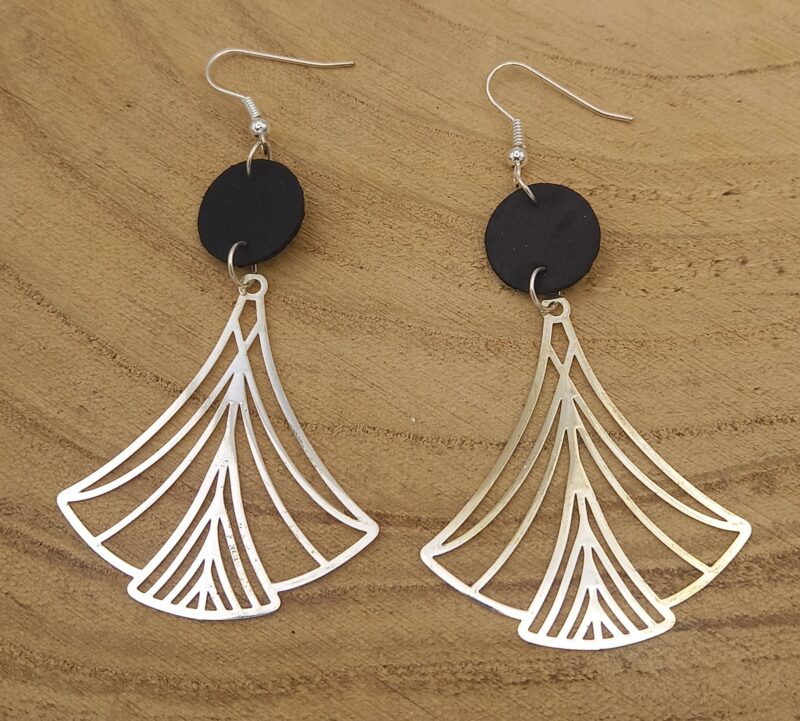 Boucles D’oreilles Chambre À Air Argentées “Les Chryslers”
