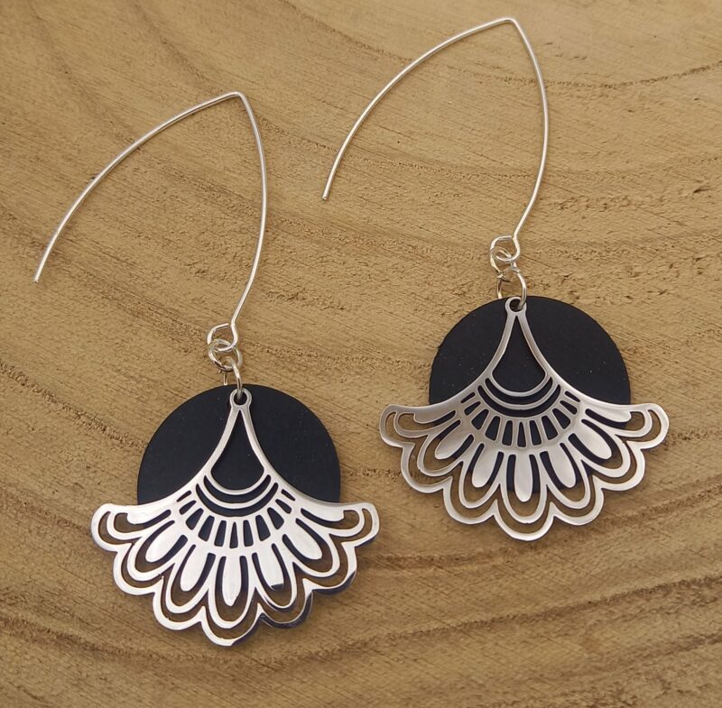 Boucles D’oreilles Chambre à Air Argentées “Les Zinaidas”