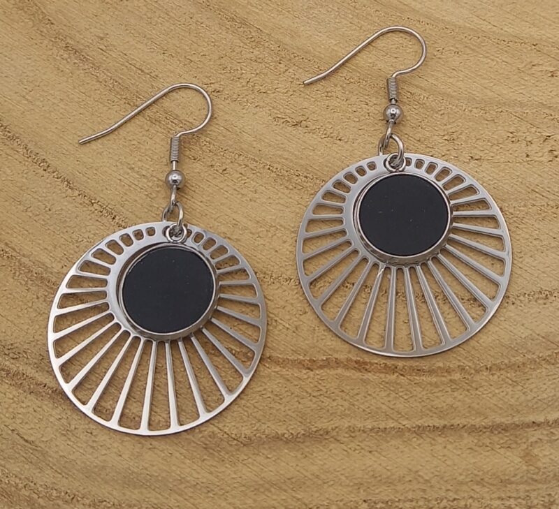 Boucles D’oreilles Chambre à Air Argentées “Les Austens”