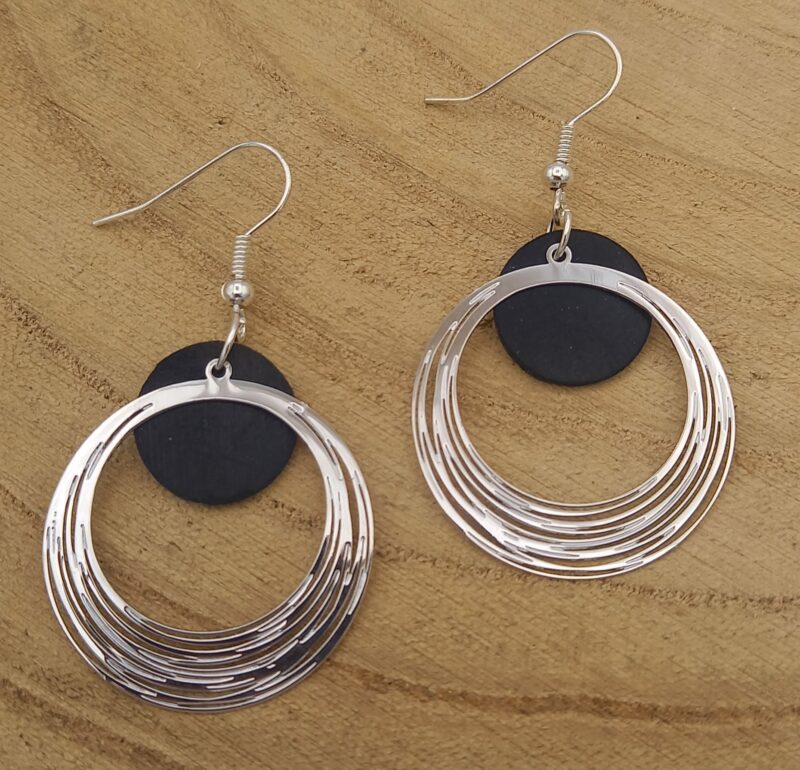 Boucles D’oreilles Chambre à Air Argentées "Les Saenz"