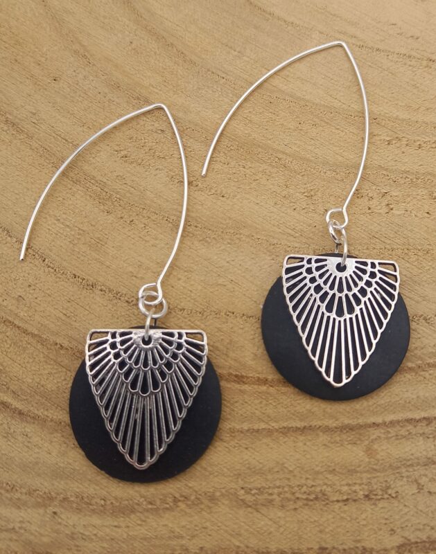 Boucles D’oreilles Chambre à Air Argentées “Les Claris”