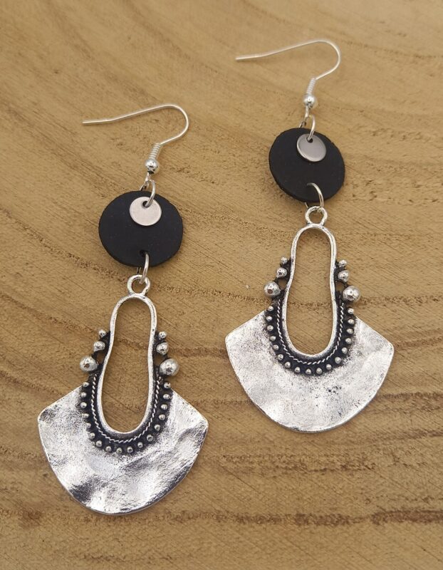 Boucles D’oreilles Chambre À Air Argentées “Les sabilks”