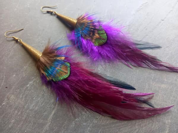 Boucles d'oreilles Plumes Valkyries