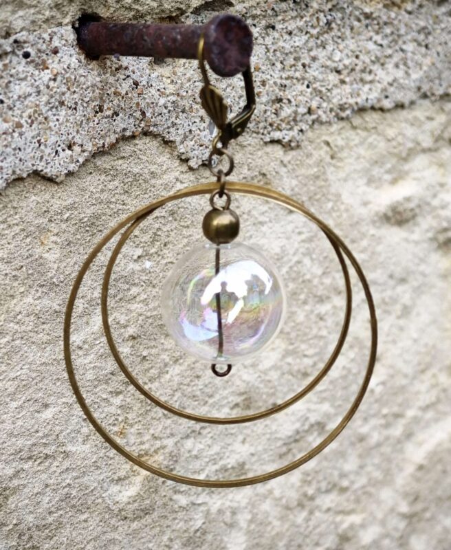 les aériennes de verre "transparent irisé" 1