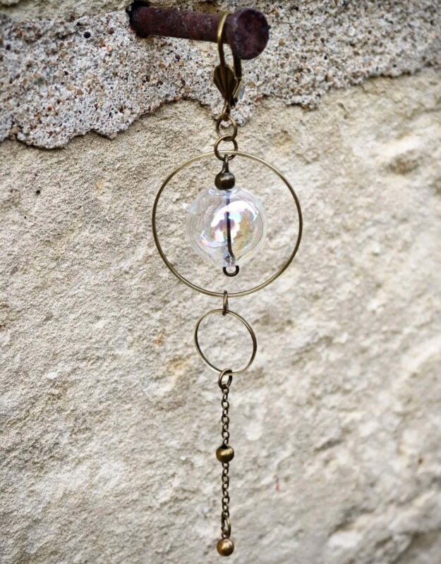 les aériennes de verre "transparent irisé" 2