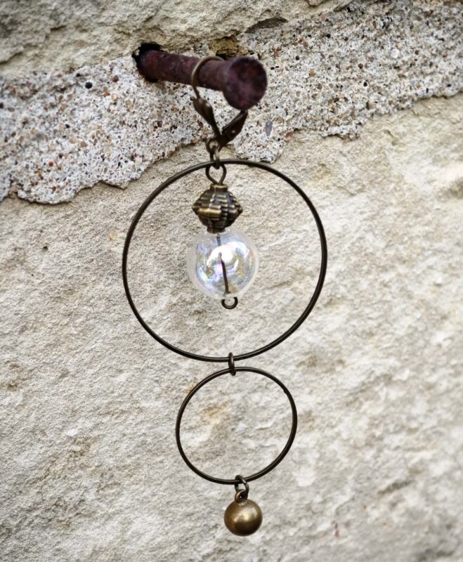 les aériennes de verre "transparent irisé" 3